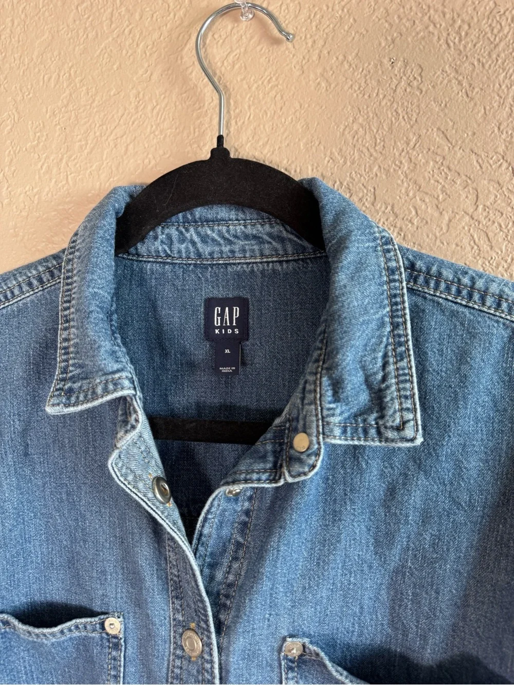 GAP Kids Button-Front Denim Shirt Dress | Size XL
